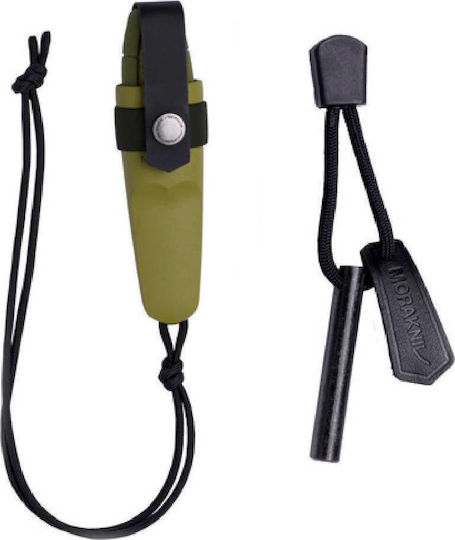 Morakniv Eldris mit Feuer-Set Überlebensmesser Grün in Scheide