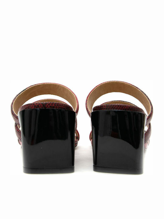 Carrano Дамски сандали от кожа Дамски сандали в Бордо Цвят