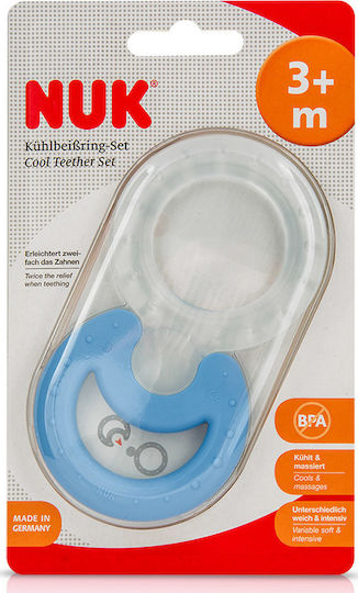Nuk Cool Teething Ring with Gel made of Silicone for 3 m+ Blue