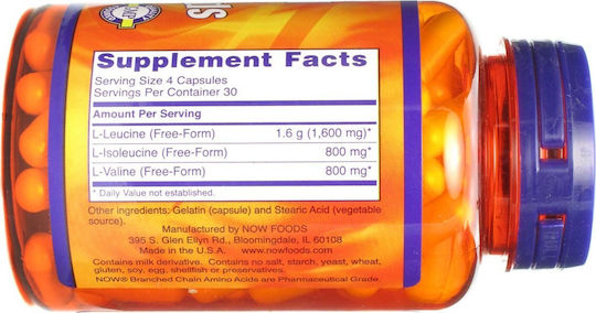 Now Foods Branched Chain Amino Acids 120 Κάψουλες Unflavoured