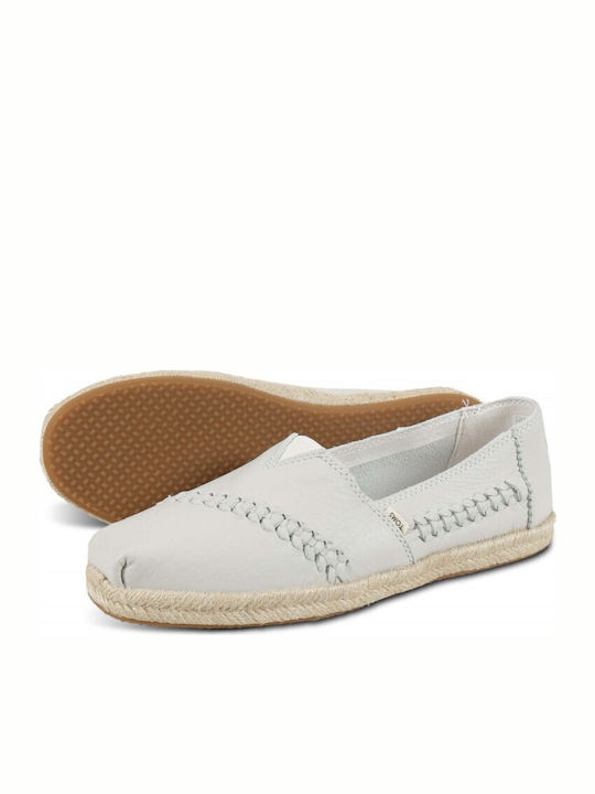 Classic Alpargatas Women's Leather Espadrilles White
