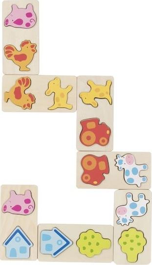 Brettspiel 3d Domino Game Farm für 2 Spieler 2+ Jahre 56814 Goki