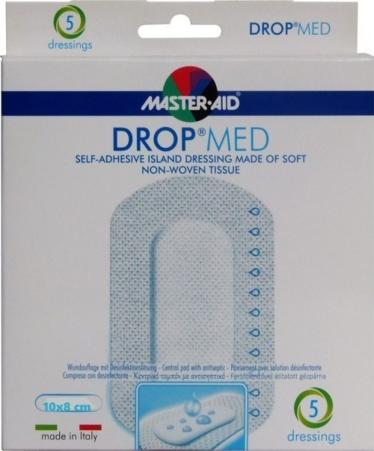 Master Aid Αυτοκόλλητα Επιθέματα Drop Med 10x8cm 5τμχ | Skroutz.gr