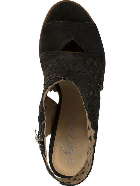 Wildleder Damen Stiefeletten Schwarz