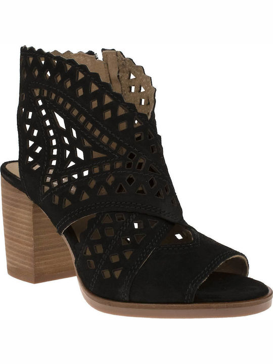 Wildleder Damen Stiefeletten Schwarz
