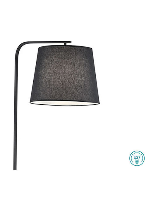 Viokef Cobbe Floor Lamp H164xW48cm. with Socket for Bulb E27 Black