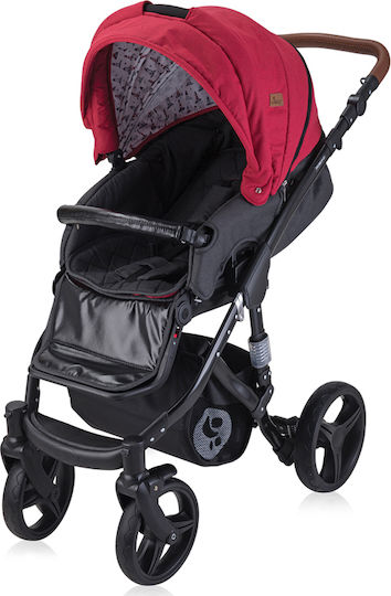 Lorelli Rimini Lighthouse Adjustable 2 in 1 Baby Stroller Suitable for Newborn Red & Black 21.8kg