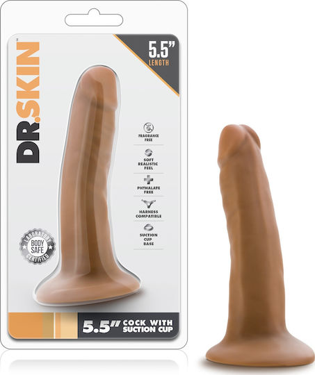 Dr. Skin Ρεαλιστικό Dildo με Βεντούζα Mocha 14cm