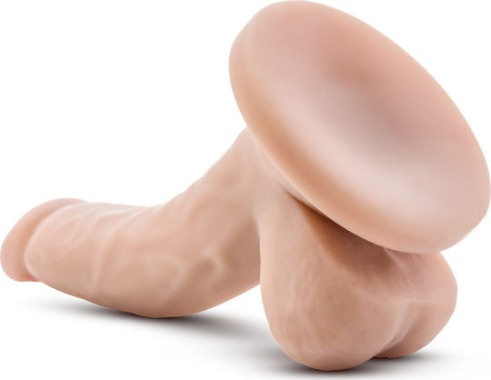 Dr. Skin Mini Glass Dildo with Balls and Suction Cup Beige 12cm