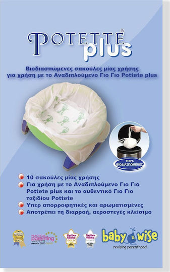Potette Plus Potty Bags Transparent 10 Pieces