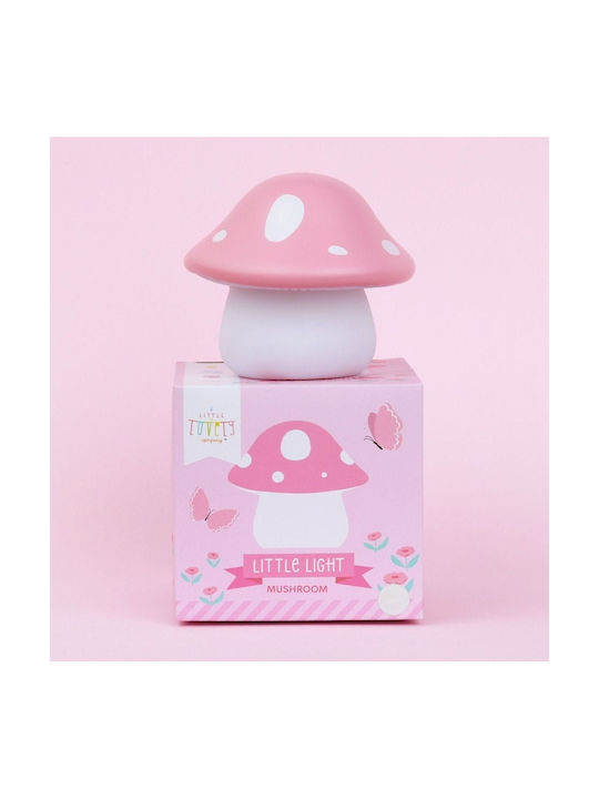 A Little Lovely Company Led Kids Decorative Lamp Mushroom Pink