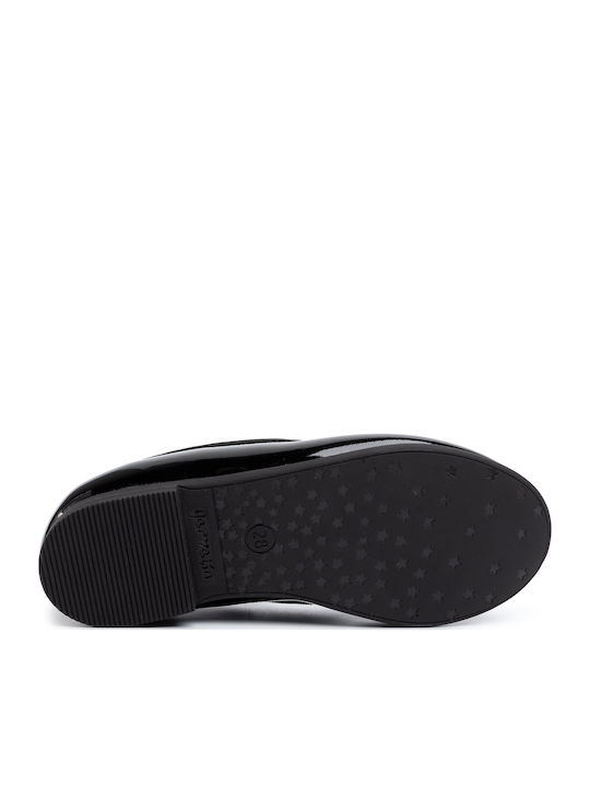 Kids Anatomic Patent Leather Ballerinas with Elastic Strap Black