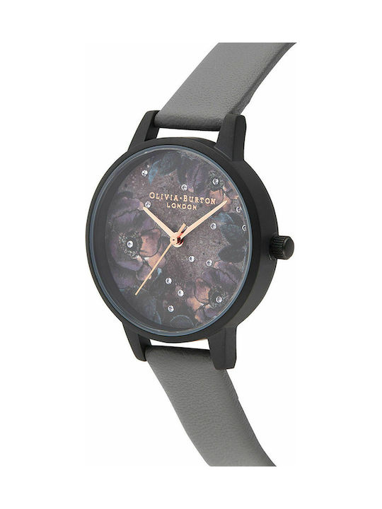 Olivia Burton Celestial Watch with Gray Leather Strap