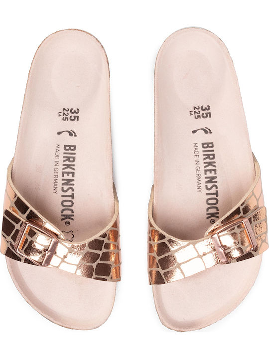 birkenstock madrid gator gleam copper