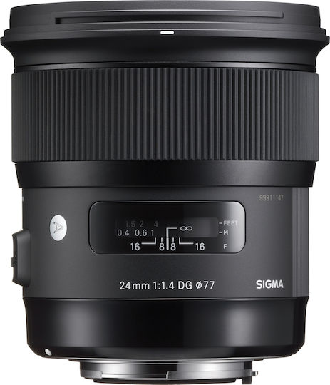 Sigma Full Frame Camera Lens 24mm f/1.4 DG HSM Art Wide Angle for Sony E Mount Black