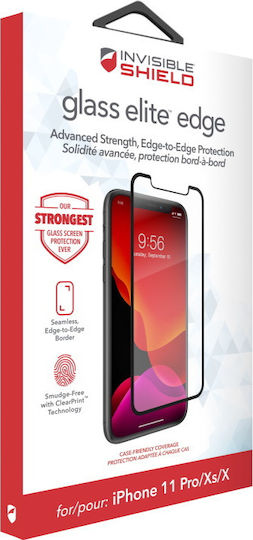Zagg InvisibleShield Glass Elite Edge Full Glue Full Face Tempered Glass (iPhone 11 Pro / X / XS)
