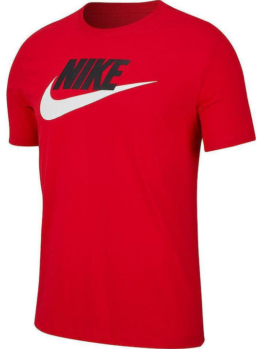 Nike Icon Futura Herren Sport T-Shirt Kurzarm Rot