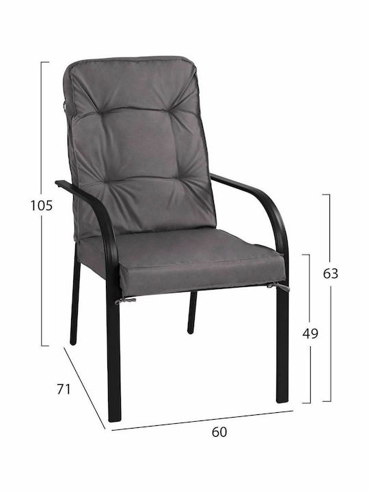 Set Sala De Mese Pentru Exterior 5 Piese Gri Cu Perne