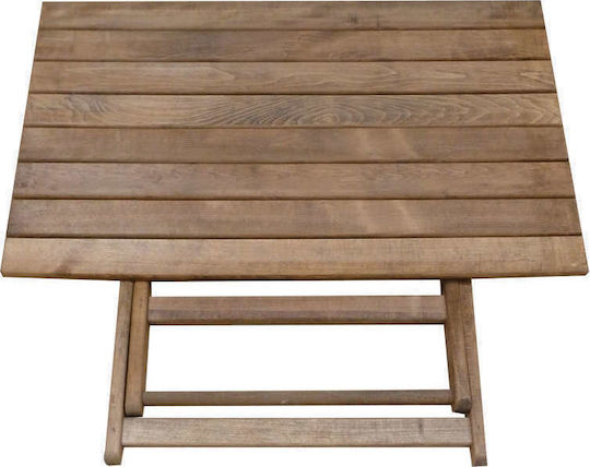 Table Foldable 100x60x74cm Brown