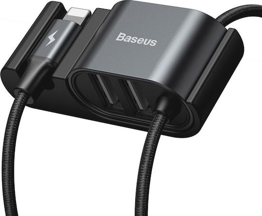 Baseus Braided USB to Lightning Cable Μαύρο 1.5m (CALHZ-01)