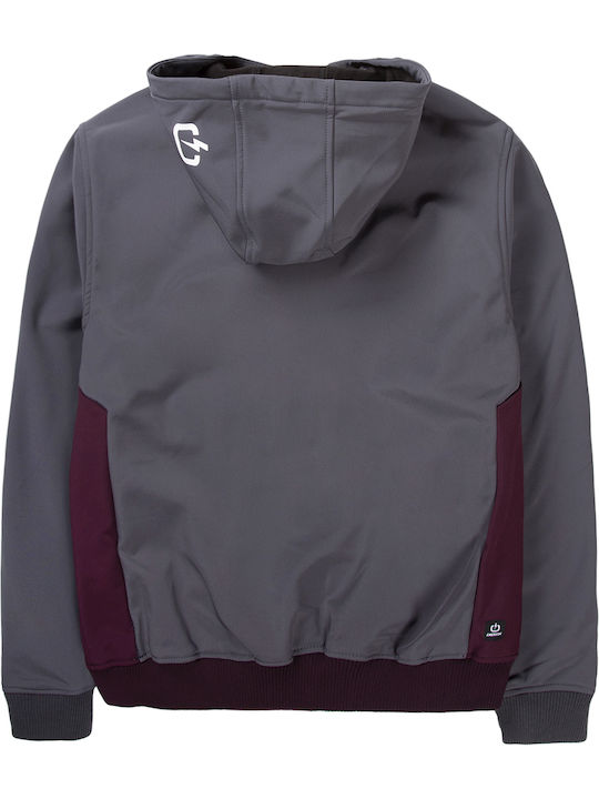 Winter Jacke Wine/Grey