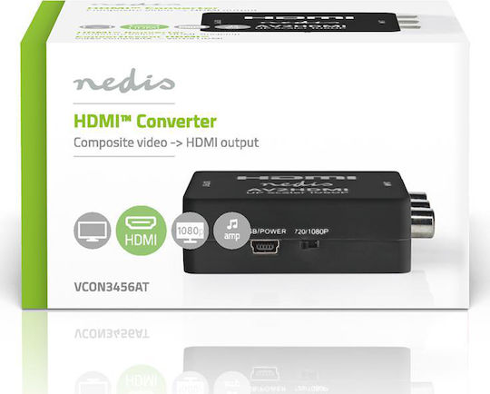 Nedis Konverter RCA weiblich zu HDMI weiblich 1Stück VCON3456AT