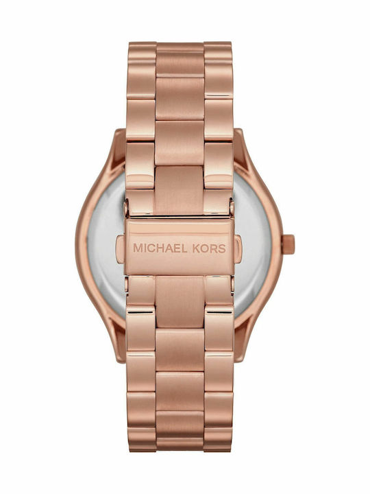 Michael Kors Runway Women's Watch with Pink Gold Metal Bracelet