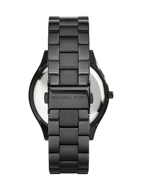 Michael Kors Runway Women's Watch with Black Metal Bracelet