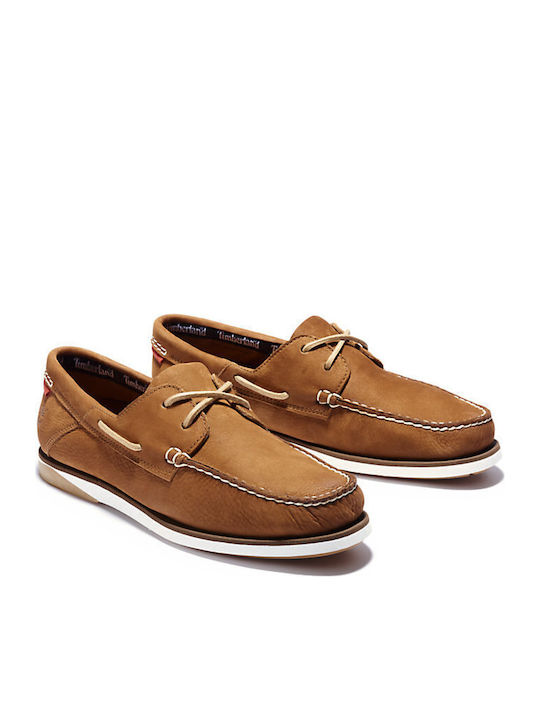 Atlantis Break Suede Ανδρικά Boat Shoes σε Καφέ Χρώμα