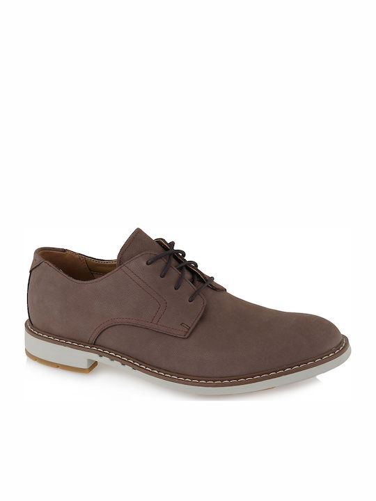 Clarks Un Elott Men's Leather Casual Shoes Brown