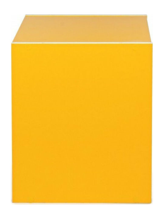 Color Cube Floor MDF Shelf Yellow 35x29.2x35cm