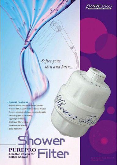 Pure Pro Activated Carbon Shower Water Filter PF-SW EW-016-0200