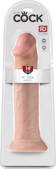 King Cock Ρεαλιστικό Dildo με Βεντούζα Light 36cm