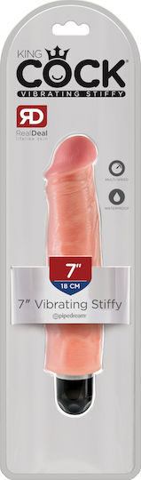 Pipedream King Cock Vibrating Stiffy Реалистичен Вибратор 22см Плът