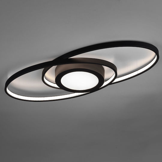 Trio Lighting Galaxy Πλαφονιέρα Οροφής 57εκ. Μαύρη με Ενσωματωμένο LED