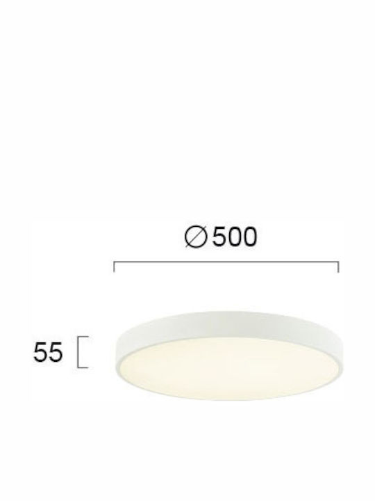 Viokef Madison Rund Draußen LED Panel 40W mit Warmes Weiß Licht 3000K