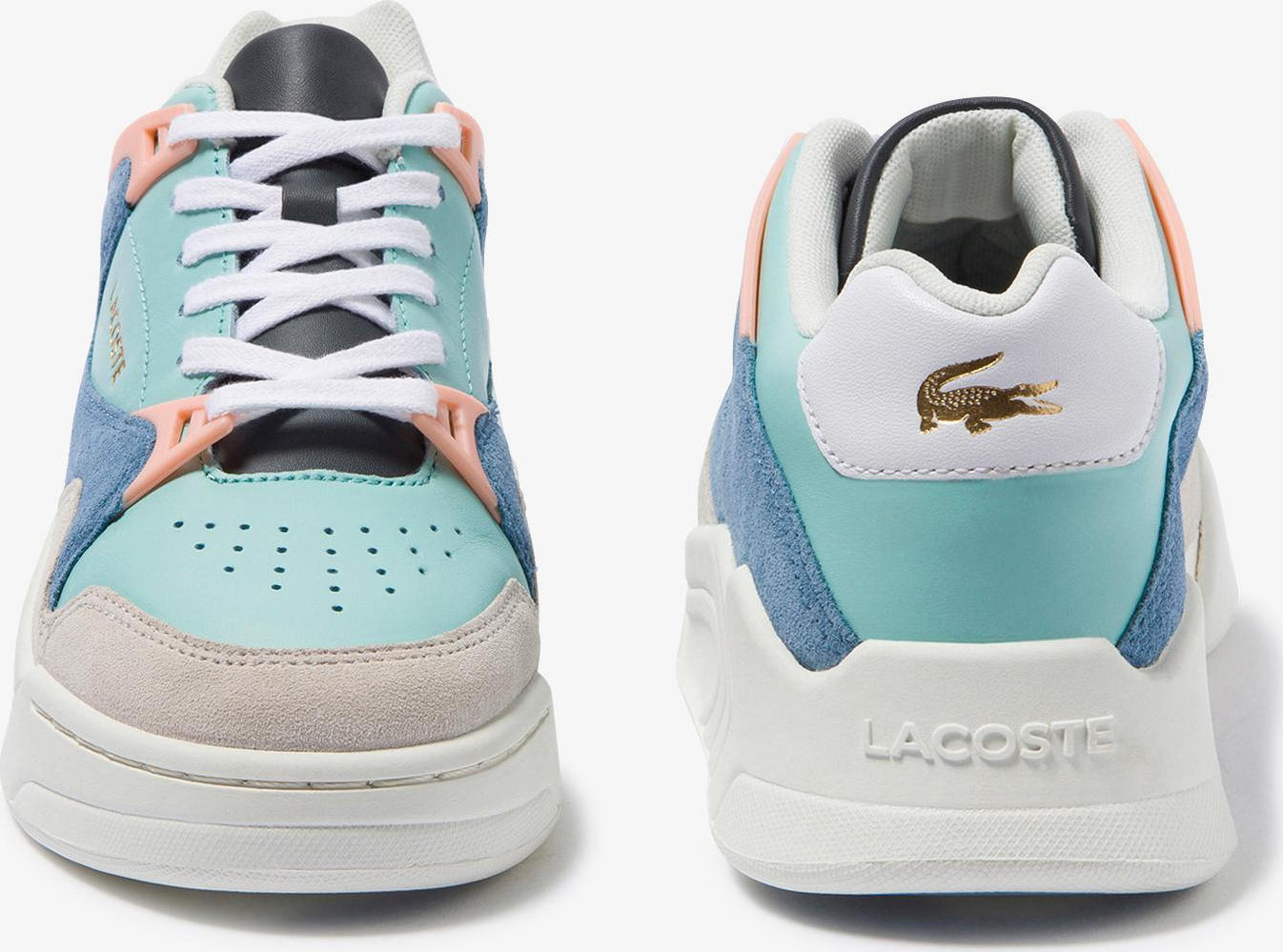 lacoste court slam synthetic and leather w
