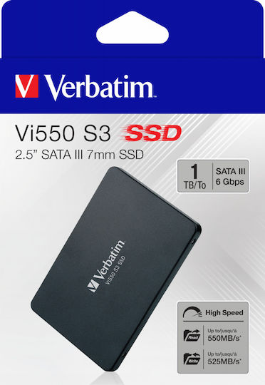 Verbatim Vi550 S3 SSD 1TB Type 2.5'' with SATA III Connection 49353