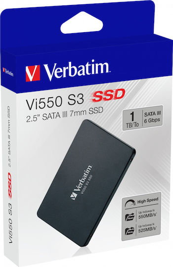 Verbatim Vi550 S3 SSD 1TB Type 2.5'' with SATA III Connection 49353