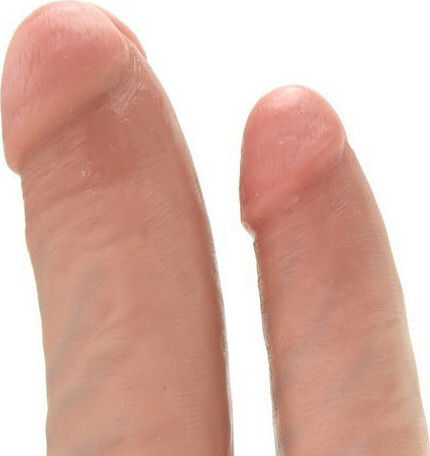 King Cock Double Penetrato Dildo dublu Cu ventuză Lumină 15cm