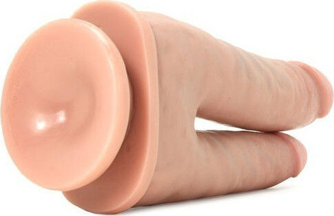 King Cock Double Penetrato Dildo dublu Cu ventuză Lumină 15cm