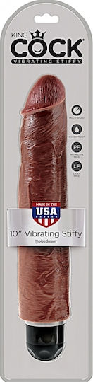 Pipedream King Cock Vibrating Stiffy Realistisch Vibrator 31cm Brown