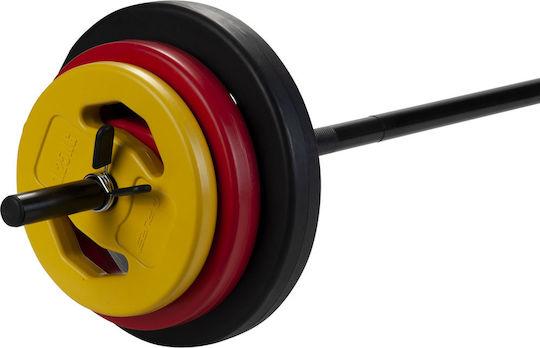 Pure2Improve Body-Pump Μπάρα Σετ με Βάρη 20kg Μήκους 130cm χωρίς Κολάρα