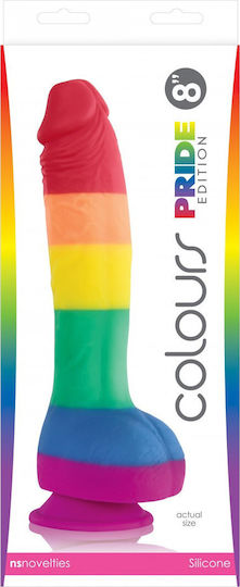 Ns Novelties Colours Pride Edition Реалистично дилдо с Топки и Вендуза 20см