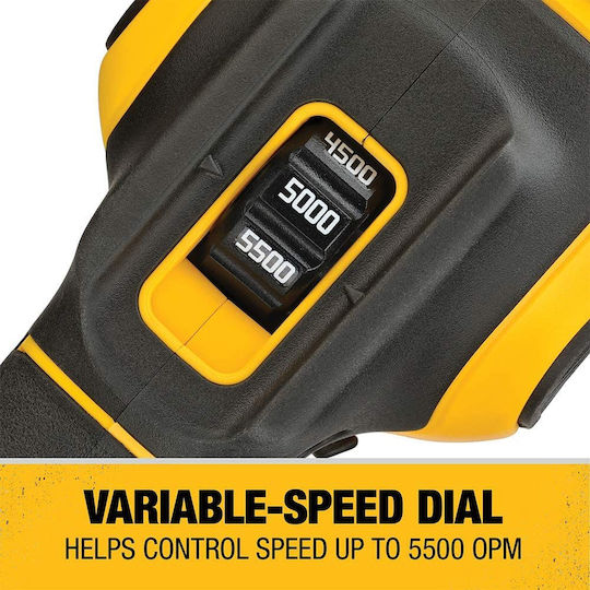DEWALT Dual Action Αλοιφαδόρος Brushless 18V 2x5Ah με Ταχύτητα 2000-5500rpm & Ρύθμιση Στροφών