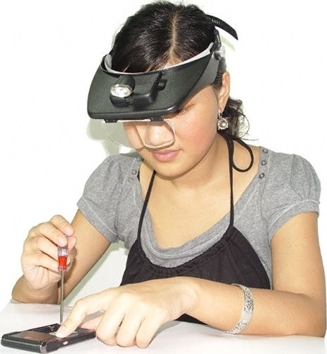MG81001A Vergrößerungsgläser für die Arbeit mit klaren Linsen und LED-Licht 1Stück