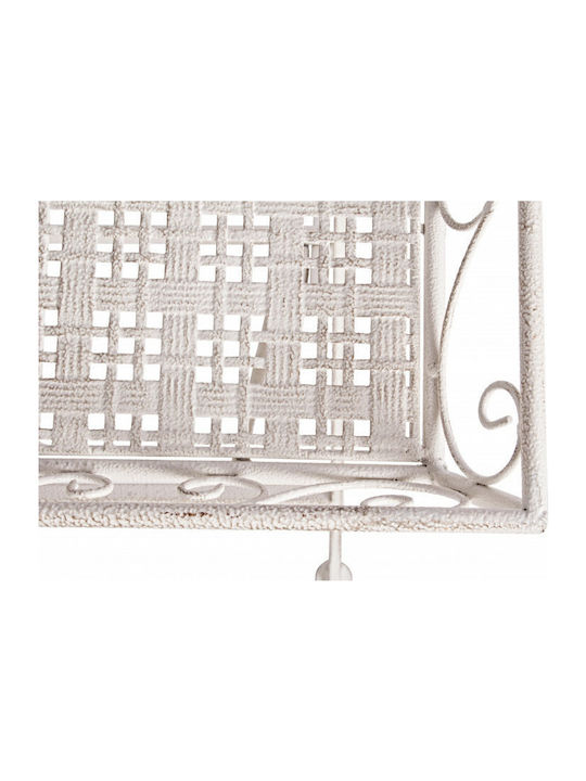 Emily Rectangular Metal Side Table White 63x63x40 cm