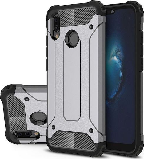 Forcell Tough Armor Задна корица Пластмаса Сребрист (Huawei P20 Lite)