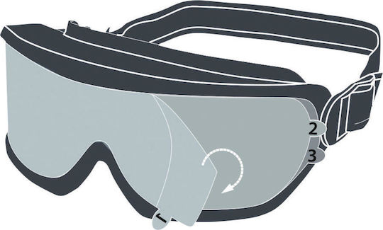Delta Plus Galeras Safety Glasses / Work Mask for Protection with Transparent Lenses 1pcs