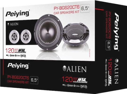 Peiying PY-BG620CT6 Σετ Ηχεία Αυτοκινήτου Διαιρούμενα 6.5" με 60W RMS (2 Δρόμων)